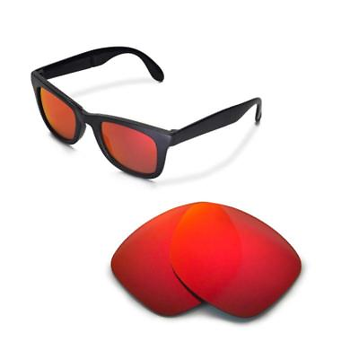 #ad New Walleva Polarized Fire Red Lenses For Ray Ban Wayfarer RB2140 50mm