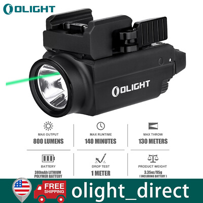 #ad OLIGHT Baldr S Green Laser Rechargreable Tactical Light 800 Lumen Rail Mounted