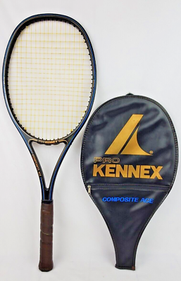 #ad Vintage Pro Kennex Composite Ace Tennis Racquet 4 1 4quot; Black w Cover Very Good