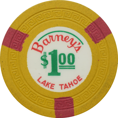 #ad Barney#x27;s Casino Lake Tahoe Nevada $1 Chip 1961