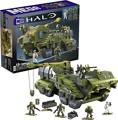 #ad Mattel MEGA Halo Infinite Toys Building Set for Kids Unsc Elephant Sandnest Tan $148.89