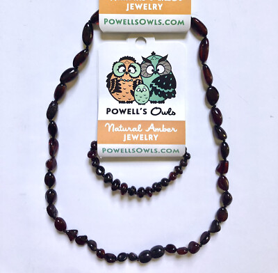#ad NEW “Cherry Beans” Baltic Amber NECKLACE amp; BRACELET SET — Natural Pain Relief