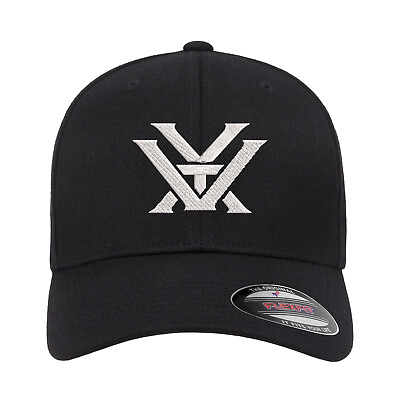 #ad Vortex Optics Logo Embroidered Flexfit Ball Cap Hat Olive Black Navy Grey