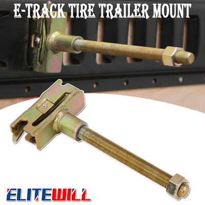#ad E Track Spare Tire Holder Trailer Mount with 5” Bolt Hanger Spare Wheel Carrier