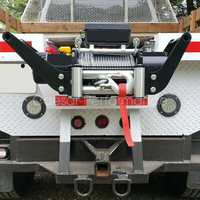 #ad 4wd Foldable Winch Mounting Plate Cradle Front Rear Bull Bar 2quot; Receiver Hitch
