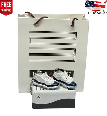 #ad Jordan Blue 3d Mini Shoe Keychain Keyring Single or Pair Free Box amp; Bag Offer