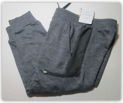 #ad Champion Boy XS 4 5 Spring fleece Jogger pants Gray elastic amp; tie waist 3 pocket