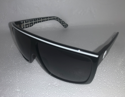 #ad Dragon Sunglasses FAME Palm Springs Pattern Gloss Black White w Grey Lens