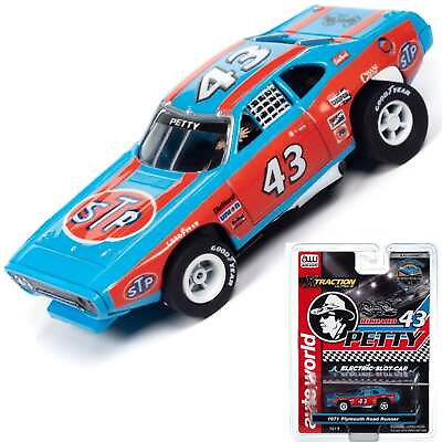 #ad Auto World Exclusive Richard Petty #x27;71 Plymouth Road Runner HO Slot Car $39.95