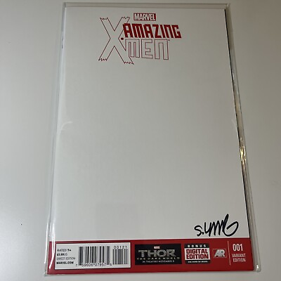 #ad Marvel Amazing X Men #1 BLANK Sketch Cover Variant Signed Skottie Young