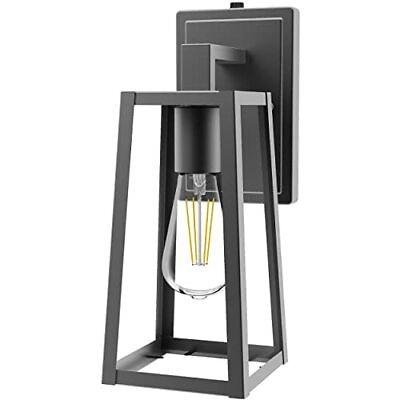 #ad Sunco Wall Lantern Dusk to Dawn Outdoor Wall Sconces Matte Black Exterior Cle...