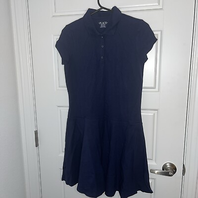 #ad Children’s Place Girls Size XXL 16 Blue Shortsleeve Polo Dress Uniform