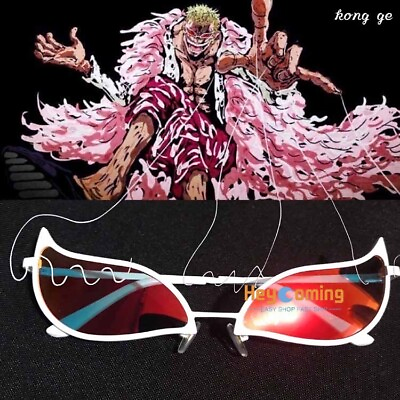 #ad Donquixote Doflamingo Cosplay Glasses Anime PVC Sunglasses Funny Christmas Gift