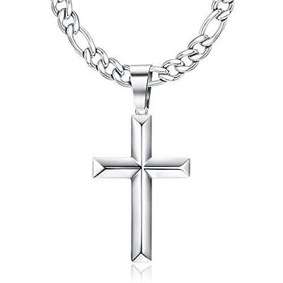 #ad Milacolato 925 Sterling Silver Cross Pendant Necklace for Men Women with Stai...