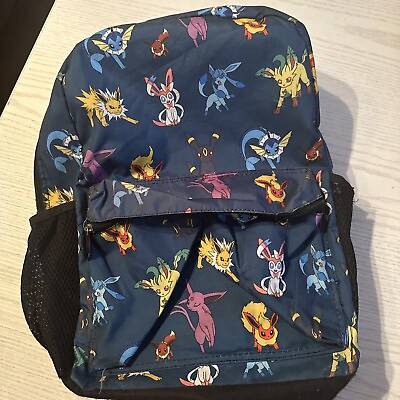 #ad Pokemon Navy Blue Character All Over Backpack