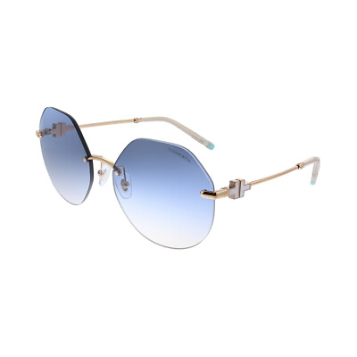 #ad New Tiffany amp; Co. TF 3077 616016 Gold Metal Sunglasses Blue Gradient Lens