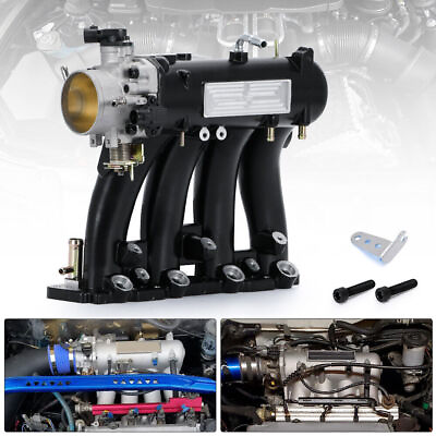 #ad D15 D16 D Series Intake Manifold 70mm Throttle Body For Honda Civic CRX DEL SOL