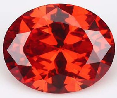 #ad 13x18mm 18.98ct Natural Orange Red Sapphire Oval Diamonds Cut VVS Loose Gemstone