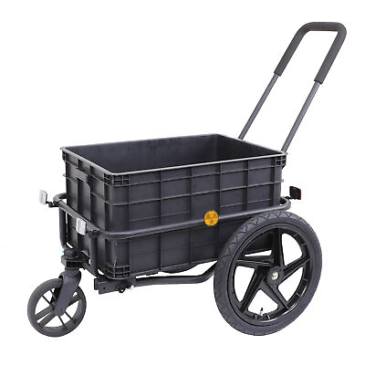 #ad Xspec 2 in 1 Bike Cargo Trailer Pushcart with Tow Hitch and Removable Handlebar