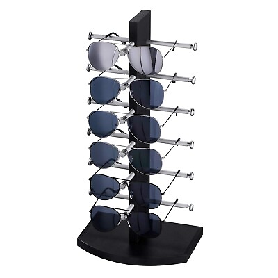 #ad SunGlasses Display Stand Eyeglasses Rack Holder Aluminum Organizer For Retail