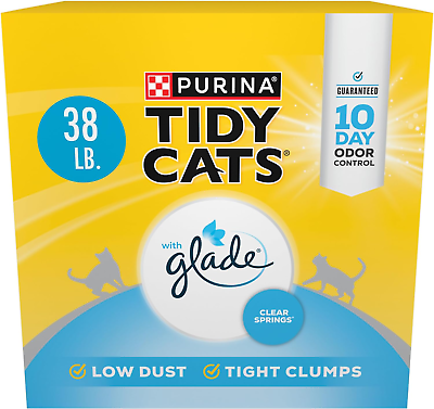 #ad Purina Clumping Multi Cat Litter Glade Clear Springs 38 Lb. Box