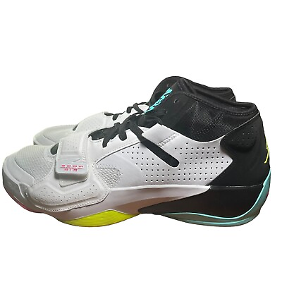 #ad Nike Jordan Zion 2 White Black Dynamic Turquoise Volt DO9161 107 Men#x27;s Size 11