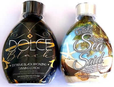 #ad DOLCE Black Bronzer Tanning Bed Lotion amp; That#x27;s What Sea Said Intensifier Lotion