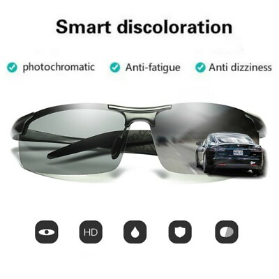 #ad Aluminum HD Polarized Photochromic Sunglasses Men Driving Sport Outdoor Glasses