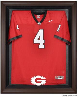#ad Georgia Bulldogs Brown Framed Logo Jersey Display Case Authentic
