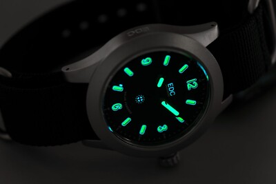 #ad EDC Hardwear EDC2 B Tactical Solar Watch 100 Meters Sapphire