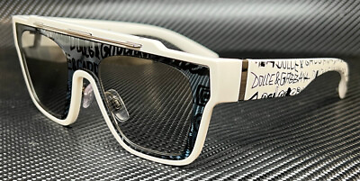 #ad DOLCE amp; GABBANA DG6125 33126V White Grey Mirror Men#x27;s 60 mm Sunglasses