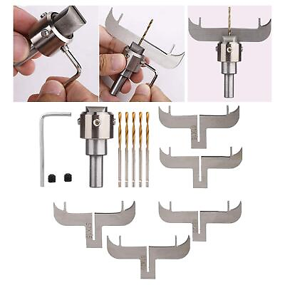 #ad 14Pcs Drill Bit Milling Cutter Set with L shaped Wrench Wood Rings Beads Drill