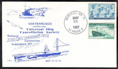 #ad 1967 USCS NATIONAL CONVENTION San Francisco CA Naval Cover C1523D
