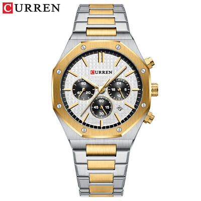 #ad CURREN Men Watch Full Gold Steel Wristwatch Luminous Watch Male Quartz Watches