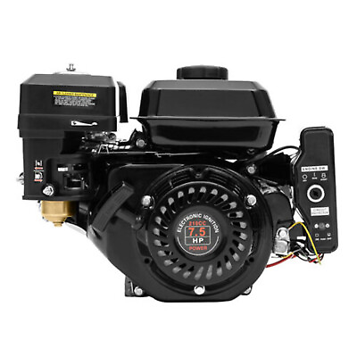 #ad 7.5 HP 4 Stroke Electric Start Go Kart Log Splitter Gas Engine Motor Power 212cc