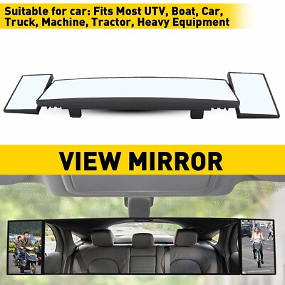 #ad Universal Car Interior For Vision Large Rear View Wide Mirror Angle Blindspot Pi