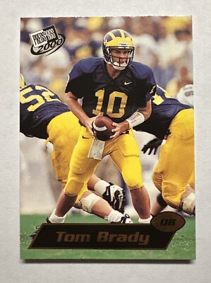#ad Tom Brady Rookie 2000 Press Pass Gold Name Plate #37 RC