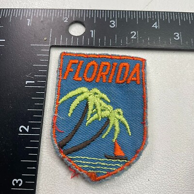 #ad State of Florida Patch sailboat ocean water palm tree 29MZ