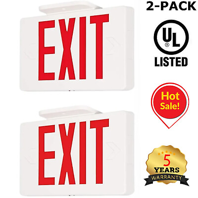 #ad LED Exit Sign Emergency Exit Light with Battery Backup Double Face UL 924
