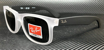 #ad RAY BAN RB4165 651287 Transparent Dark Grey Men#x27;s 50 mm Sunglasses