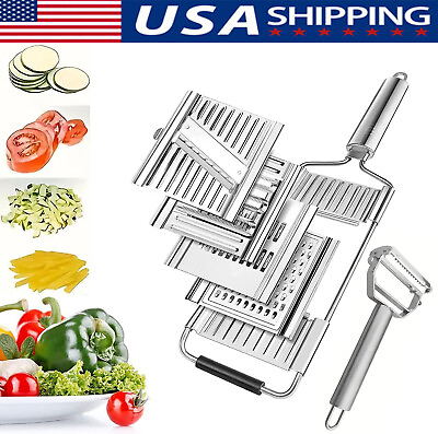 #ad New Multi Purpose Vegetable SlicerStainless Steel Shredder Cutter Grater Slicer $12.27