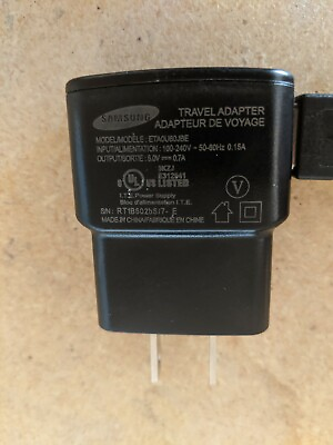 #ad Samsung Power Adapter OEM Travel Plug 5V 700mA ETA0U60JBE W USB and cradle