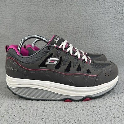 #ad Skechers Womens Shoes Shape Ups 2.0 Gray Pink Comfort Stride 57003 Size 10