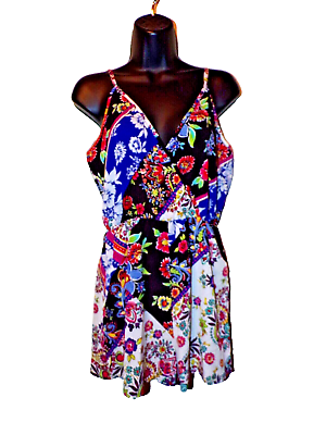 #ad New w out price tag Shein floral strap Romper Front Overlay Size small LB2