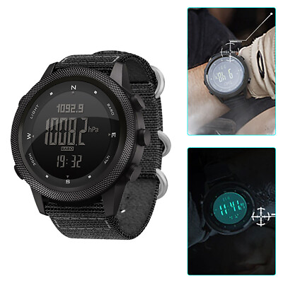#ad Apache 46 Men Outdoor Smart Watch Sports Digital Barometer Wristwatch Black