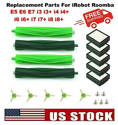 #ad For iRobot Roomba Replacement Parts Side Roller Brushes Filters E5 E6 E7 i3