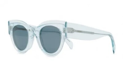 #ad AUTHENTIC CELINE CL40008I 86V Crystal Powder Blue Blue Sunglasses 48mm New