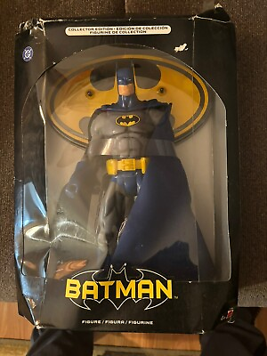 #ad Batman 12 inch figure 2004 Mattel Blue And Grey Collectors Edition Mint