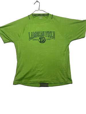 #ad Champion Power Train Vapor Shirt LG Lime Green Lambeau Field Unisex GBPackers
