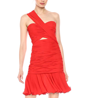 #ad Jill Jill Stuart Asymmetric Neckline Cutout Dress $388 Size 2 # 2NA 517 Blm